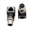 HangTon M12 to RJ45 Ethernet Adapter, 4pin D-code Female for