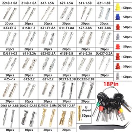 shengbowi Connector Pins Kit Crimper Terminal Pin Automotive Car Electrical 1/1.5/1.8/2.2/2.3/2.5/2.8/3.5 mm Male and Female Wire Seals Removal Tool Kit Motorcycle ATV Wire Ni