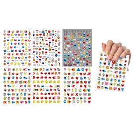 6 Sheets Mixture Cute Kawaii Cartoon Nail Art Stickers Decal for Nail Art，Nail Design Nail Art Supplies Cute Nail Decals for Girls Women Manicure Decoration