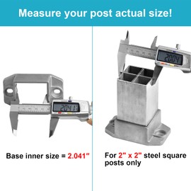 OTTFF 10 Pack Square Post Flange Anchor Base Fits 2" x 2" Actual Size Square Tube, Aluminum Wall Mount End Base Connector for Deck Fence Railing