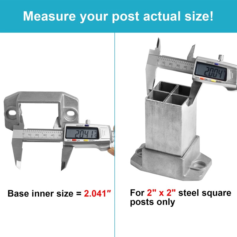 OTTFF 10 Pack Square Post Flange Anchor Base Fits 2"