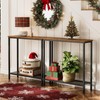 HOOBRO 29.5" Narrow Console Table, Small Entryway Table with Shelf,
