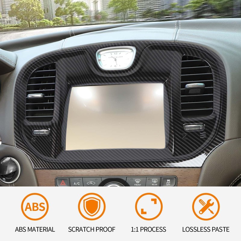 RT-TCZ for Chrysler 300C Dash Navigation Panel Trim Cover Compatible