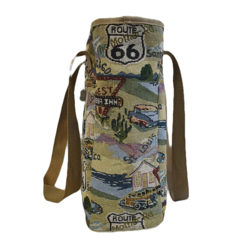 Karriage-Mate Cotton Canvas Tote Bag. Route 66-Theme