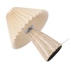 Pleated Table Lamp with Remote Control Modern Beige Fabric Shade