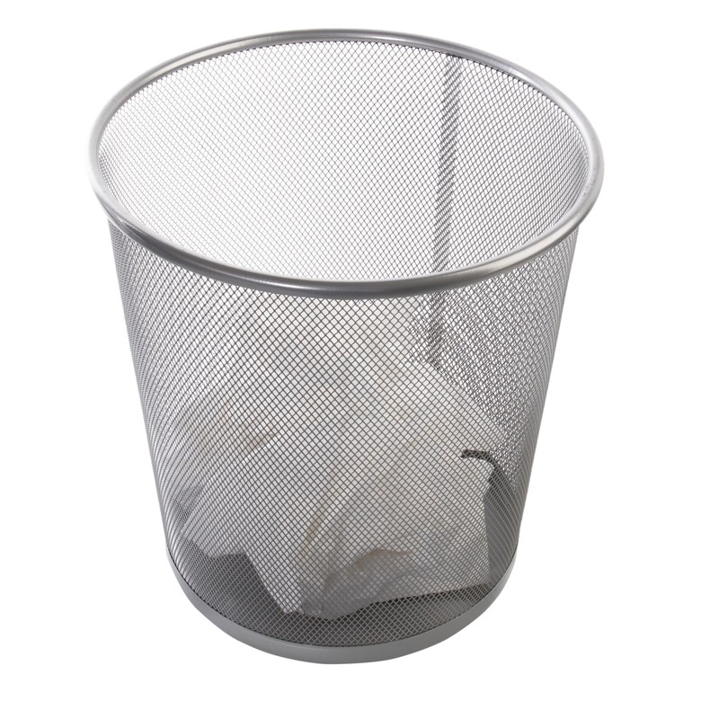 Westcott Waste Paper Bin Mesh Silver (Set of 2) |