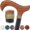 Derby Comfort Cane with Stained Ash Wood Handle, Black Beechwood