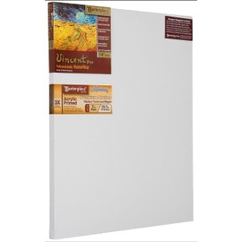 MASTERPIECE Z1VM-3342 Vincent Pro 7/8" Deep Monterey 10.5 oz Cotton Medium Texture Stretched Canvas 33" x 42" White