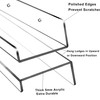 Febwind 4 Pack 24-Inch Long Clear Acrylic Floating Shelves U