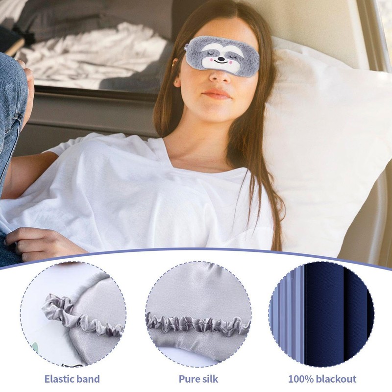 Pack of 2 Sleeping Eye Mask, Sloth Eye Mask, Cute