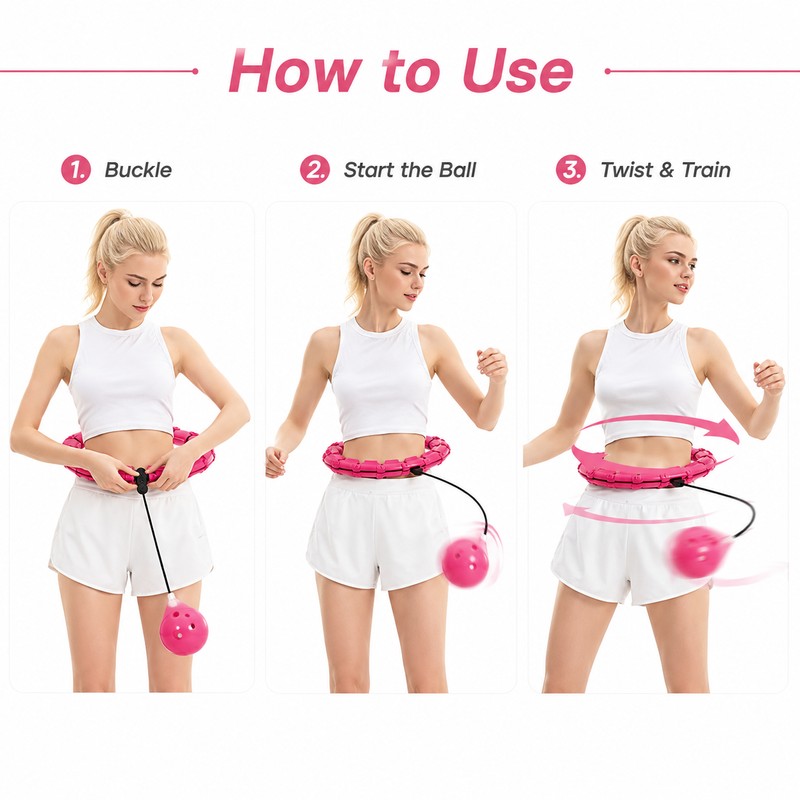 Adjustable Fitness Ring for Core Workouts – Detachable Waist Exercise
