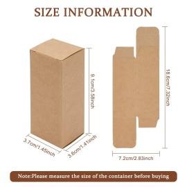 Benecreat 45Pcs Brown Kraft Paper Lipstick Box Essential Oil Wr Kitchen