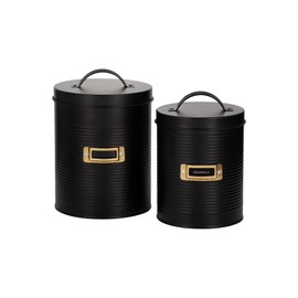 Typhoon Otto Black Set of 2 Storage Jars