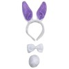 Petitebelle Headband Bowtie Tail Costume for Adults, Bunny Purple
