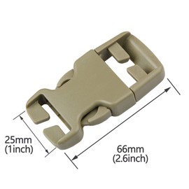DYZD Multi-Size Plastic Buckle Repair Kit Quick Release Buckles No Sewing Required Buckles for Backpack Bag (2pcs Khaki,25 mm)