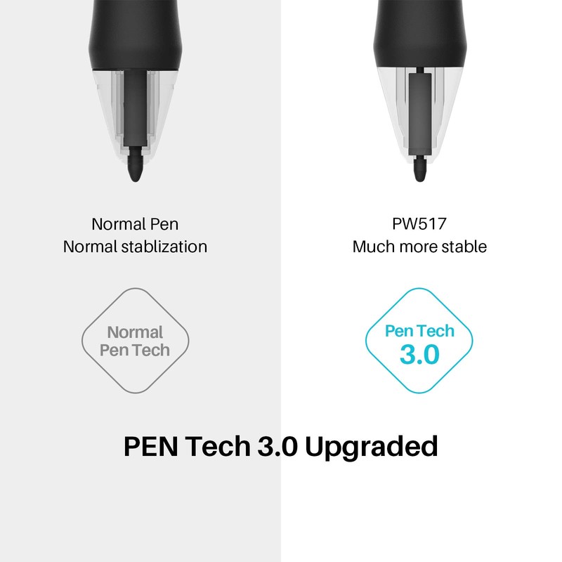 Huion PW517 Pen Tech 3.0 Battery-Free Stylus Pen for Huion