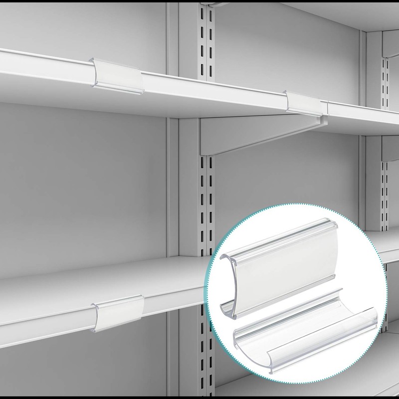 Outus 30 Pieces Plastic Label Holders Wire Shelf Label Holders