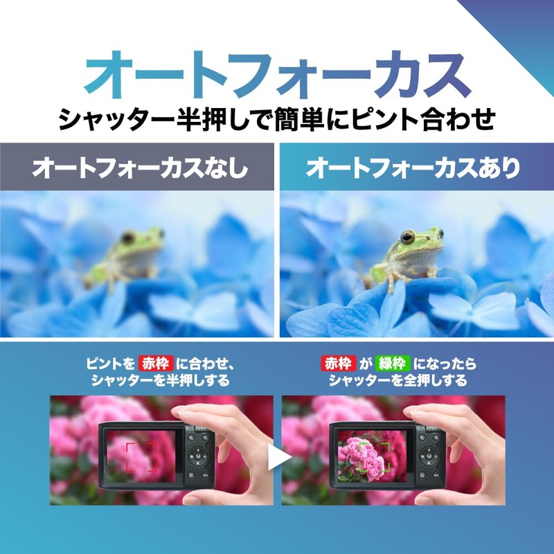 BLUEWIDE Compact Digital Camera with Optical Zoom, 75 Megapixels, 4K