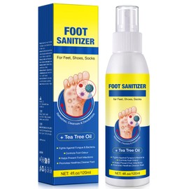 Tea Tree Oil Foot Spray, Clear Foot Spray, Keeps Feet and Shoes Fresh, TeaTree OilSpray for Foot (120ml/4.06 oz)