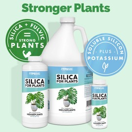 TPS NUTRIENTS Silica for Houseplants, Liquid Silicon Plant Food for Strong Stems and Healthy Leaves, Liquid Plant Fertilizer 1 Gallon (128oz)