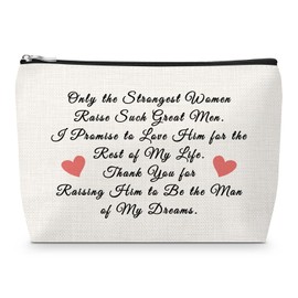 Mother of The Groom Makeup Bag Gifts From Bride Mother in Law Presents from Daughter in Law Wedding Gifts for Mom Mothers Day Cosmetic Pouch Valentines Presents Idea Christmas Birthday Gift for Her