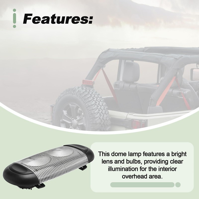 Overhead Console Dome Light Interior Front Reading Lamp Compatible with