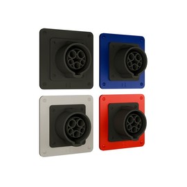 PrankPort: The Joke EV Charging Port for J1772 for Diesel ICE Gas Truck Gag - Color: Grey