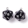 PandaHall Pack of 20 D20 Cube Charms Acrylic Numbers Pendant