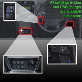 12V 3A ON/Off Push Button Switch Caravan Camera for Toyota Landcruiser 70s 300s Prado 150s RAV4 Camry 70s HiAce Corolla New Model