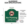 SignMission Designer Series Sign - No Parking Dumpster Area |