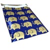 10x13 - Gold and Blue Elephant Heart Love Printed Poly