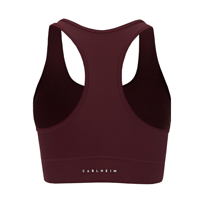 Carlheim Women's Serenita Active Collection X-Back Sports Bra, burgundy