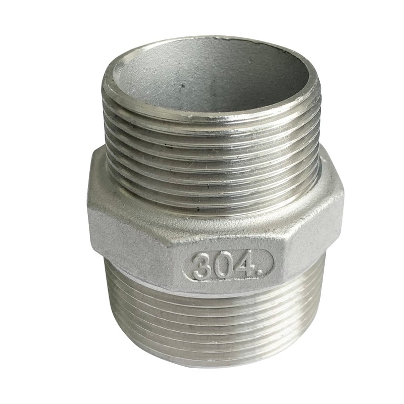 LOZOME 1-1/2"x1-1/4" Male Hex Nipple Threaded Reducer Connector Pipe Fitting