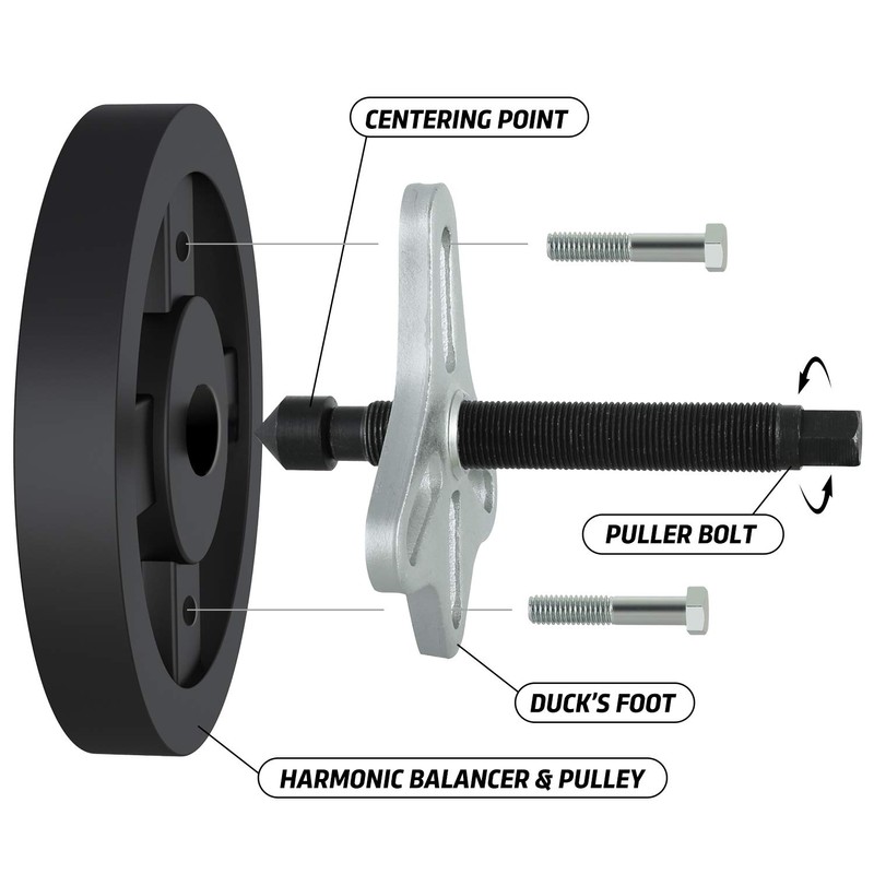 WYNNsky 46 Pieces Steering Wheel Puller Kit, Use with Harmonic