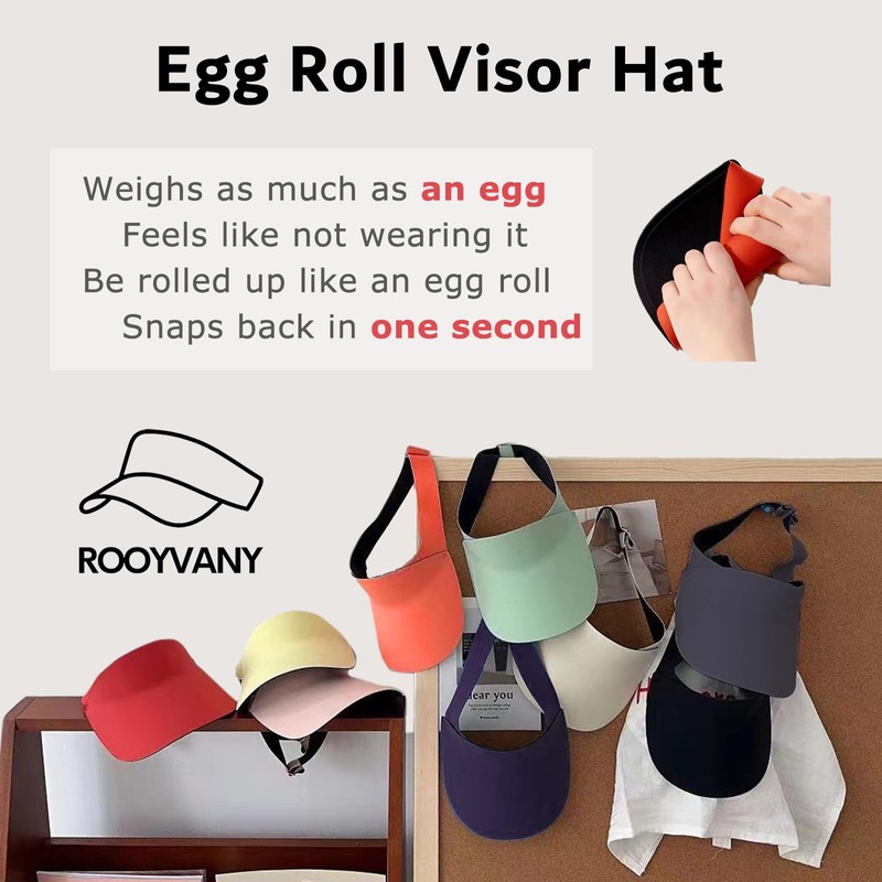 rooyvany Sun Visor Hat(Black)