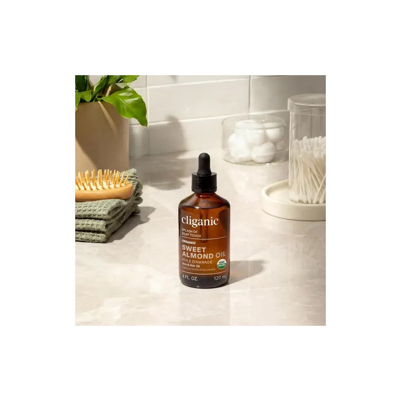Cliganic Aceite Orgánico De Almendras Dulces, 100 Puro 8 Oz