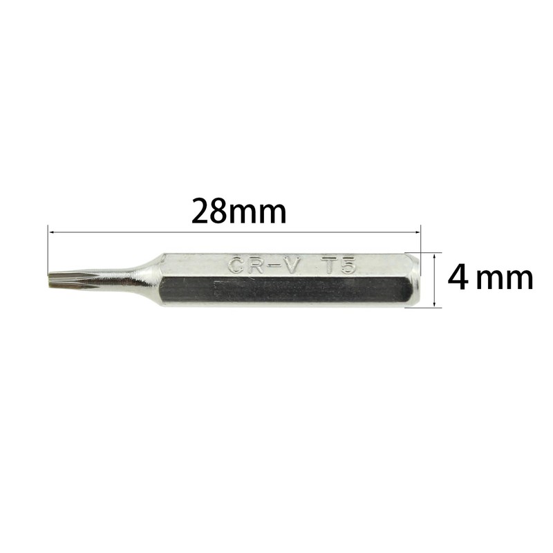 Torx Micro Bit RLECS 10PCS 28mm Length Torx Bits Set,T1