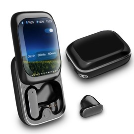 Mesen Earphones Wireless Bluetooth, Running Earbuds, Wireless Bluetooth 5.3 with ANC/ENC Noise Cancelling Mic, 48H Deep Bass Earbuds, Wireless Headphones with LED Color Screen for iOS/Android