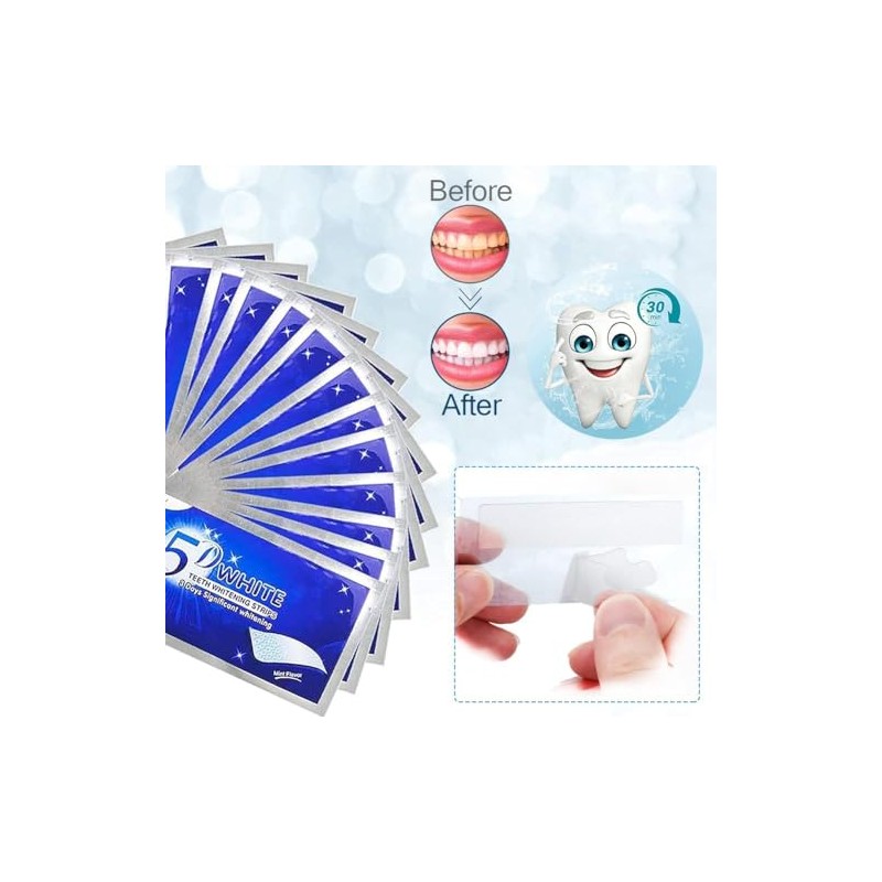 14pcs Tiras Blanqueadoras Dientes Blanqueador Dental Teeth Whitening Strips