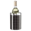 Oggi Stainless Steel Double Walled Wine Cooler, Black Stripe