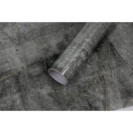 ATFYER Marble Wallpaper Peel and Stick Grey Contact Paper for Countertops Waterproof Kitchen Counter Top Covers Accent Wall Covering Cabinet Wallpaper Peel & Stick Waterproof and Oil15.8 * 197inch