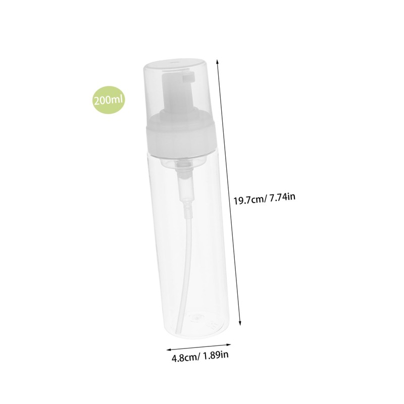 Outanaya 2pcs Clear Plastic Foaming Pump Bottle Refillable Empty Soap