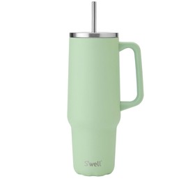 S'well Tumbler XL, Reusable Drinks Tumbler with Straw, Triple-Layered Stainless Steel Bottle, Keeps Drinks Hot for 10h and Cold for 50h, 1180ml, Pistachio