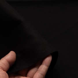 KIYOHARA #6200C-1 Sheeting Fabric, Approx. 35.0 inches (89 cm) x 3.3 ft (1 m) Cut, Col.8, Black