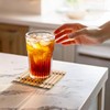 BambooMN Premium Bamboo Slat Coasters - 4.25" x 4.25" -