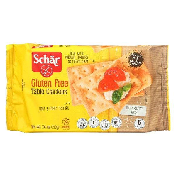 Schar Gluten Free Table Crackers, 7.4 Ounce - 6 per case.