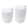 Screw Top Bucket, 2 Gallon, with White Life-Latch Lid, 5