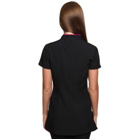 Mirabella Health & Beauty Women's Iris Beauty Tunic Uniform Black-Hot Pink 14 UK