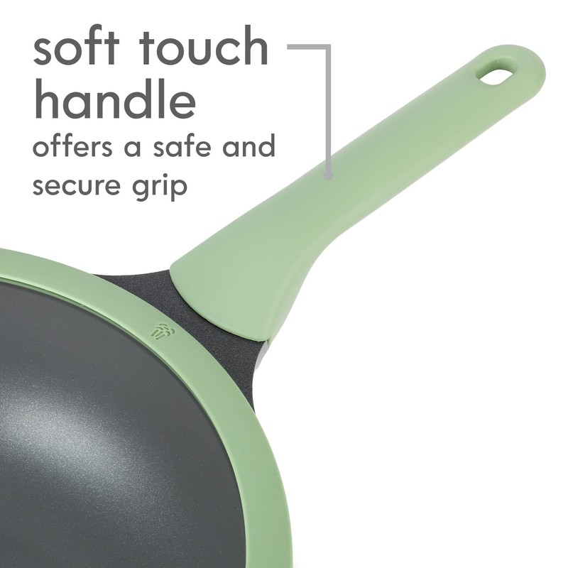 Kenmore Theodore 13 Inch Cast Aluminum Sauté Pan W/Lid Nonstick