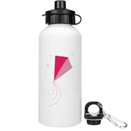 Azeeda 600ml 'Pink Kite Flying High' Reusable Water/Drinks Bottle (WT00077292)